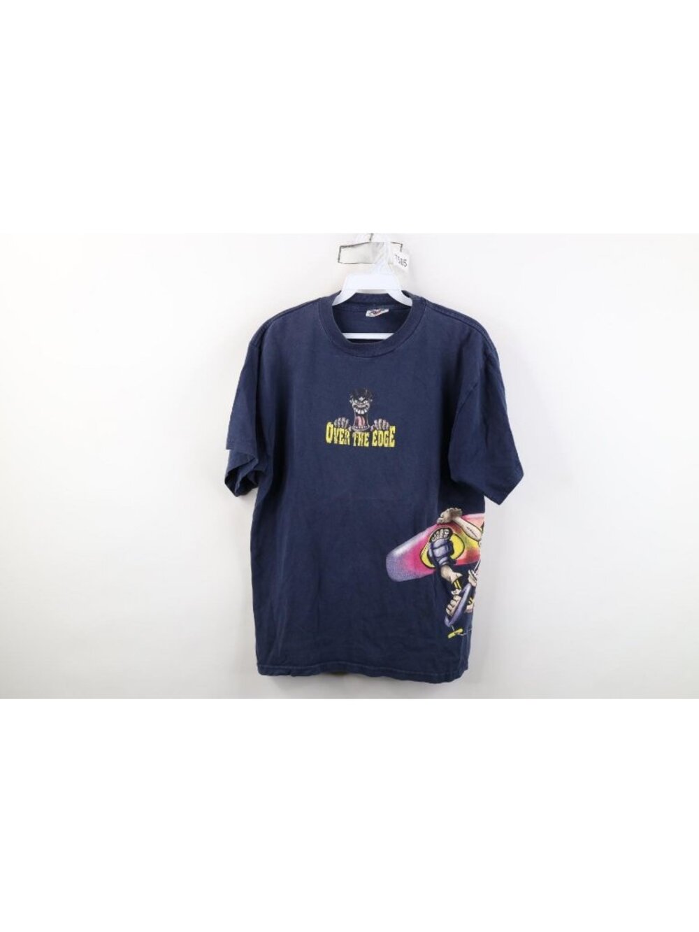Vtg 90s Y2K Streetwear Mens Small Over the Edge Wakeboard Surfing T-Shirt Blue